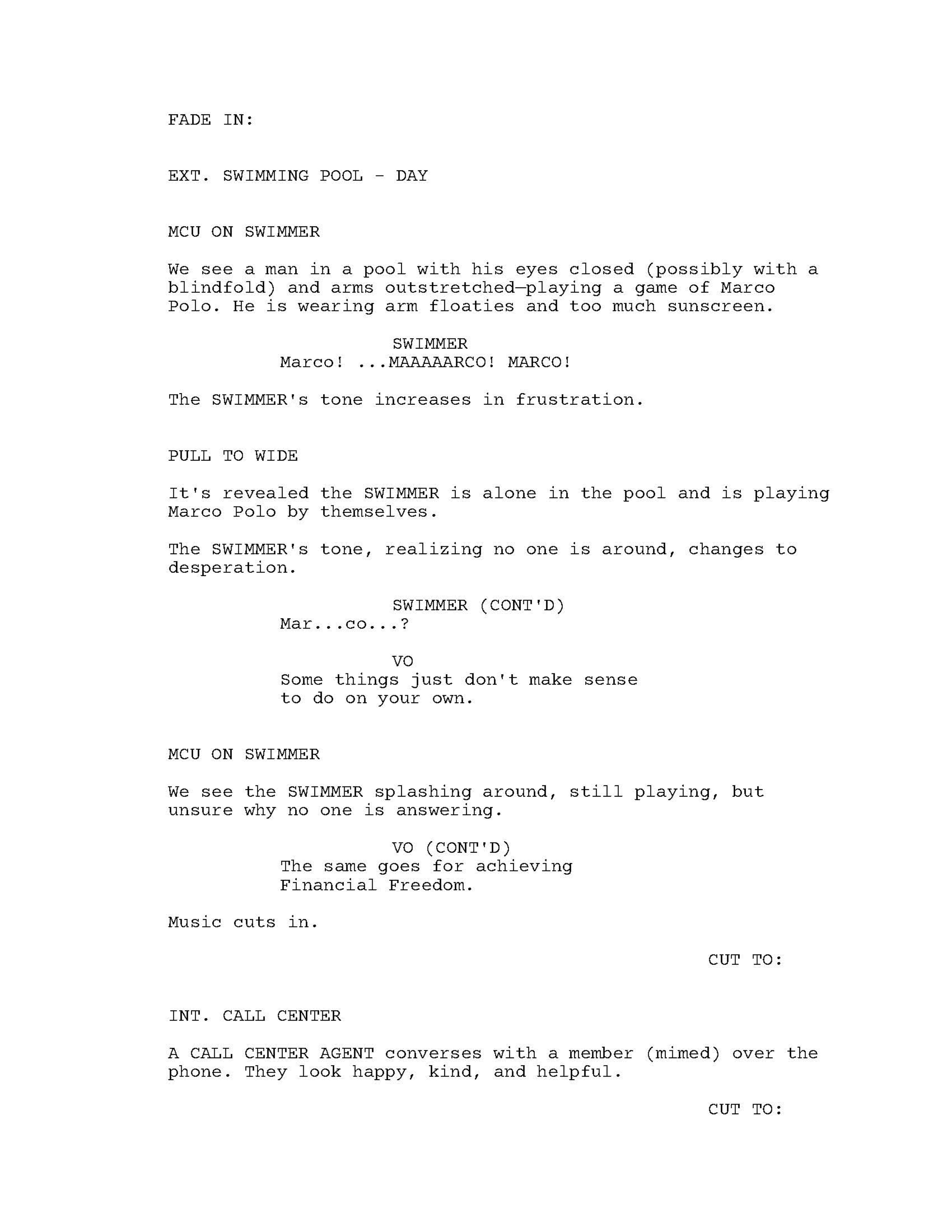 Marco Polo Script - Page 1