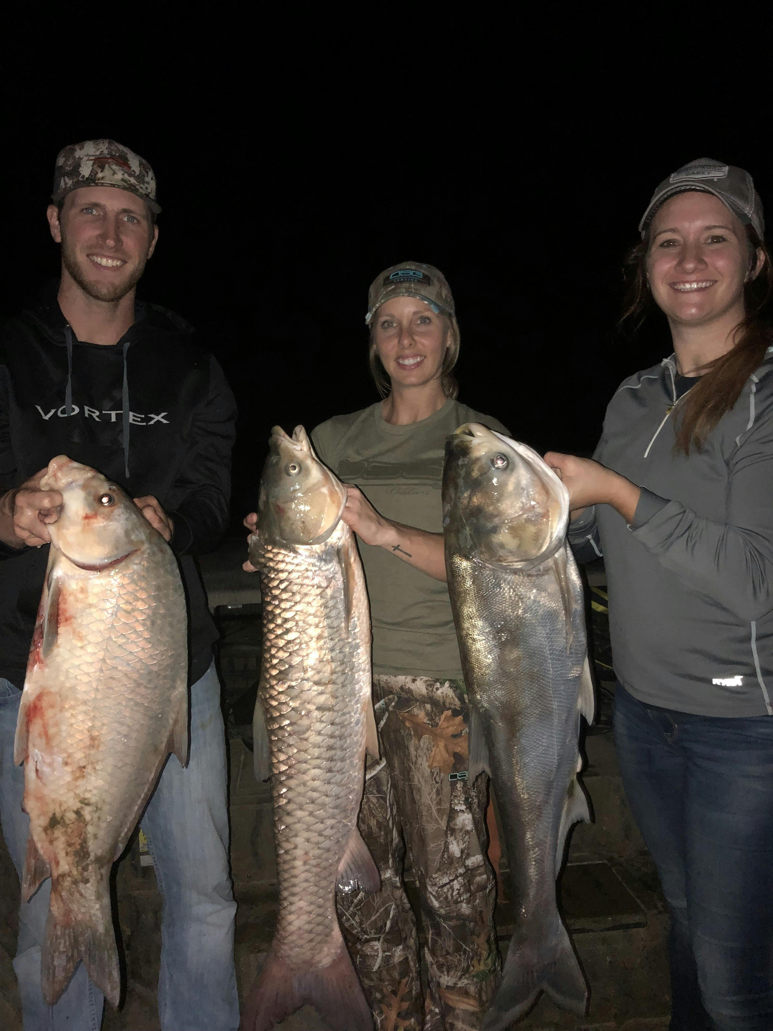Big kills from a guided bowfishing trip with Loveless Outdoor Adventures on Kentucky Lake