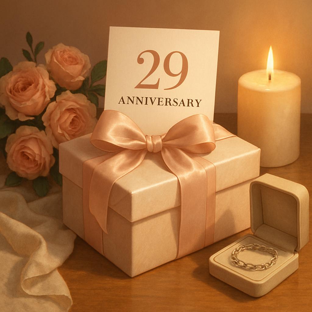 Beautiful illustration for 29th anniversary gifts