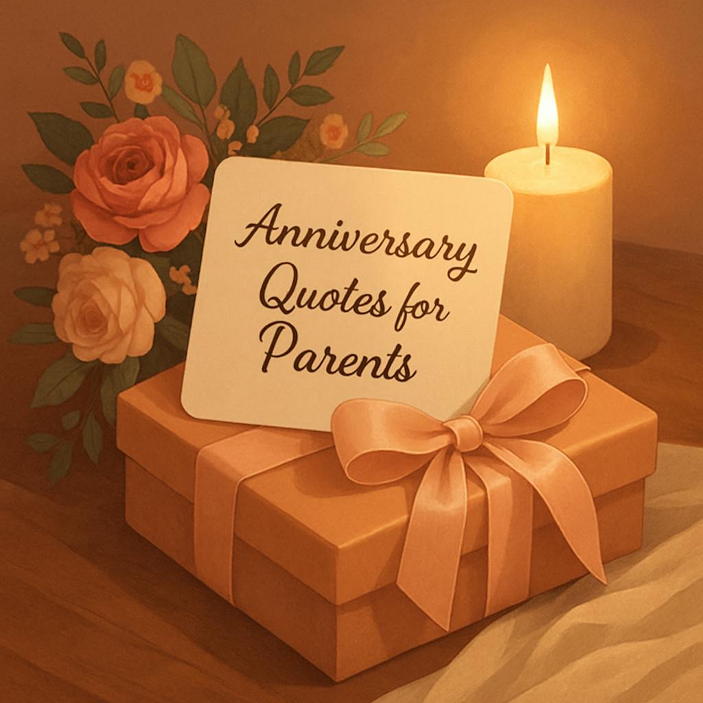 Beautiful illustration for anniversary quotes for parents