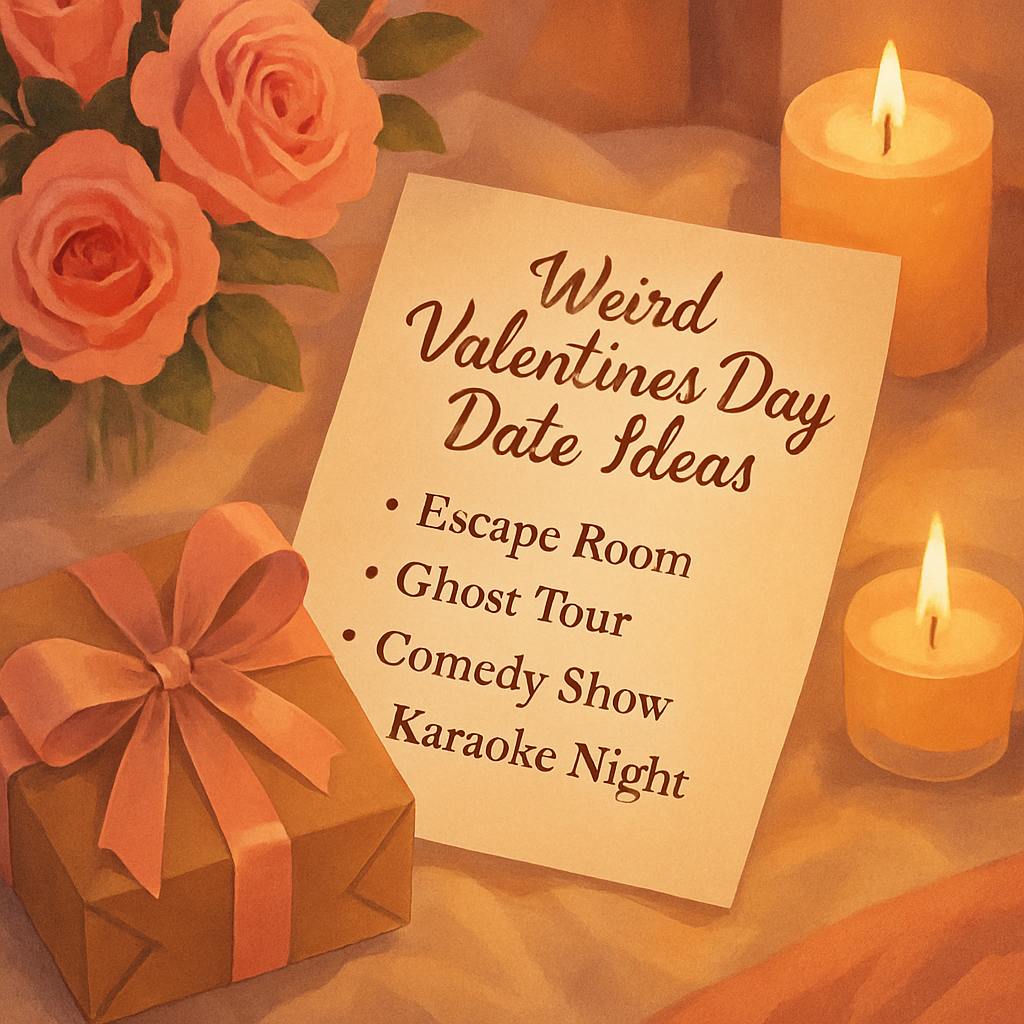 Beautiful illustration for weird valentine's day date ideas