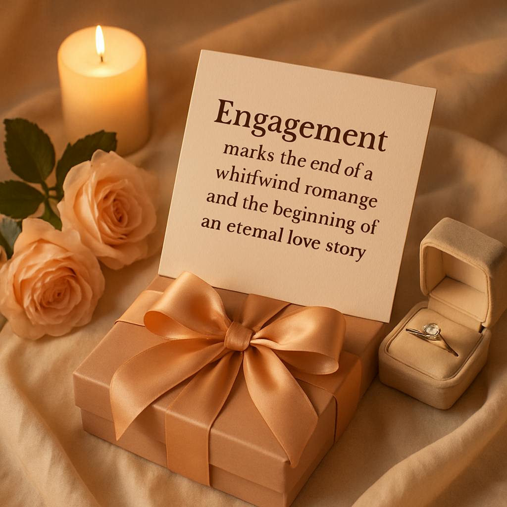 Beautiful illustration for engagement quotes for couple