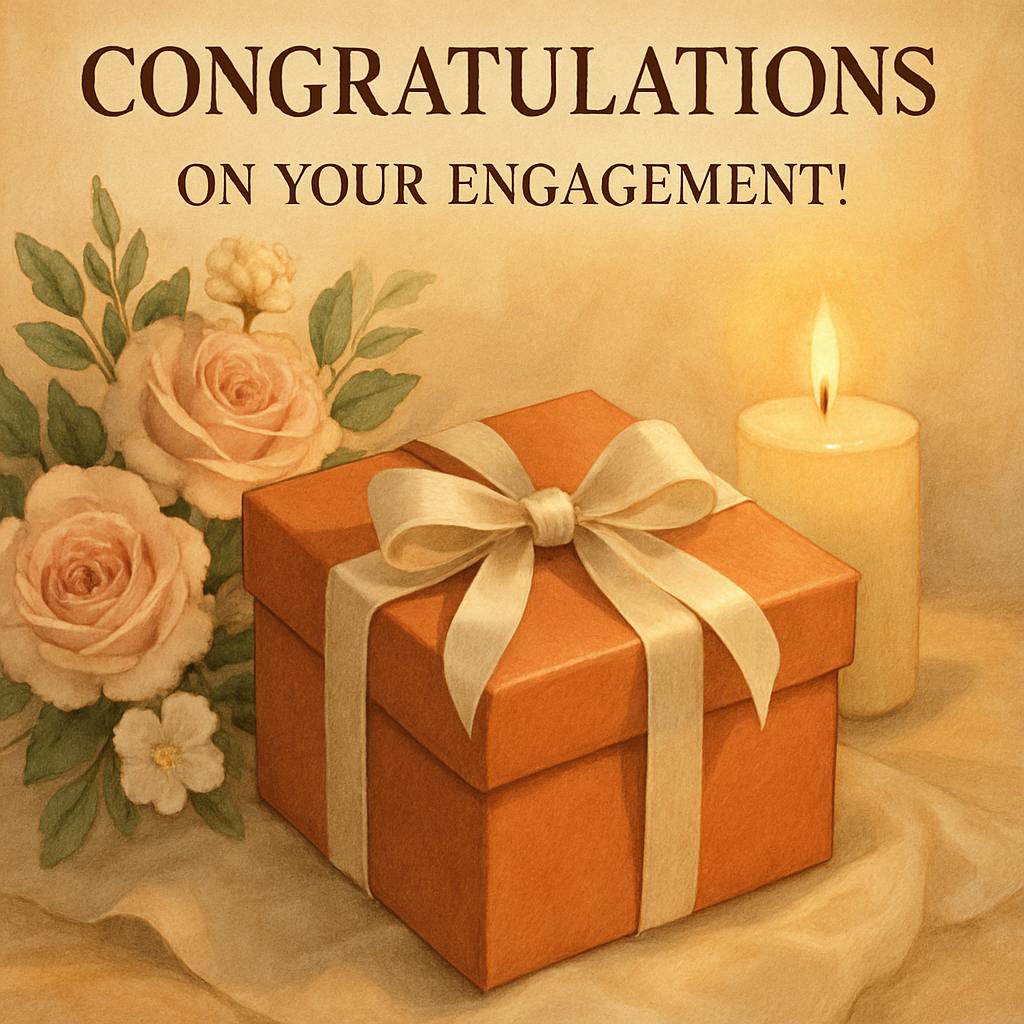 Beautiful illustration for what to say to newly engaged couple