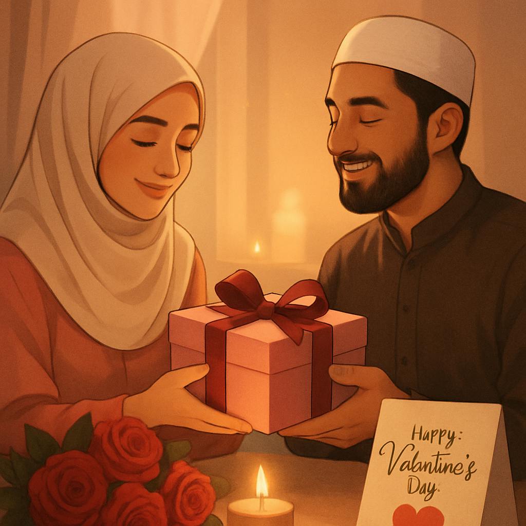 Beautiful illustration for do muslims celebrate valentine's day