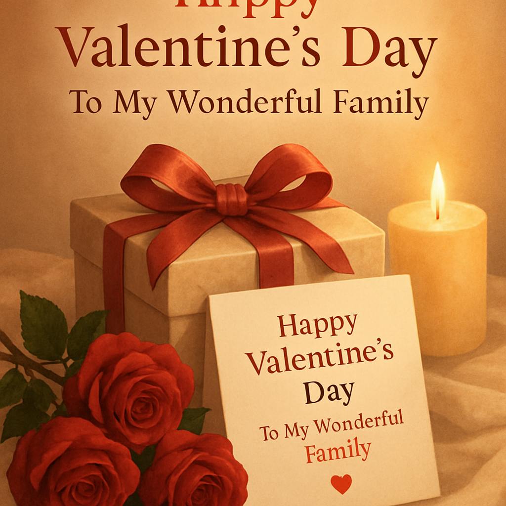 Beautiful illustration for family meaningful valentine's day wishes for family