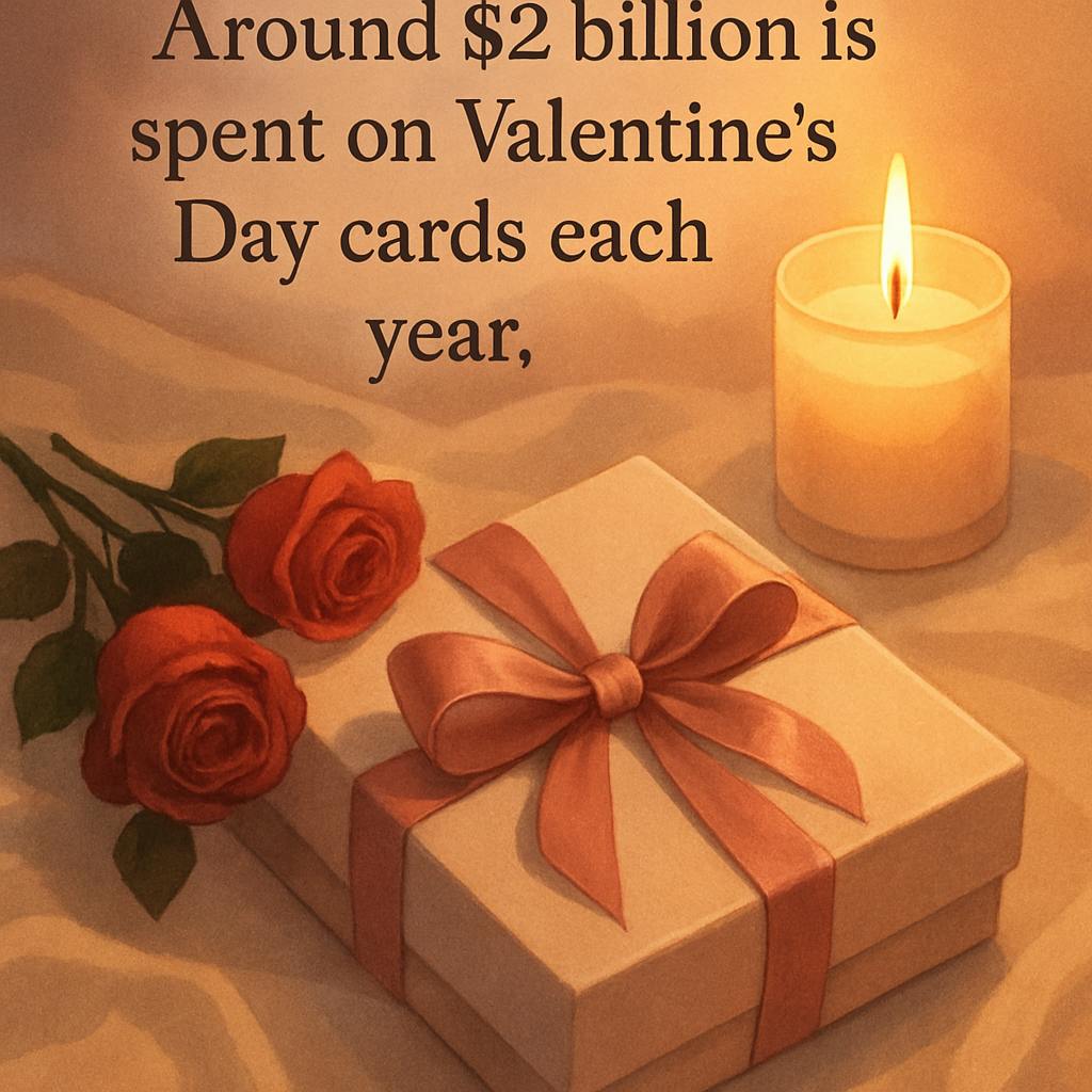 Beautiful illustration for fun fact about valentine's day