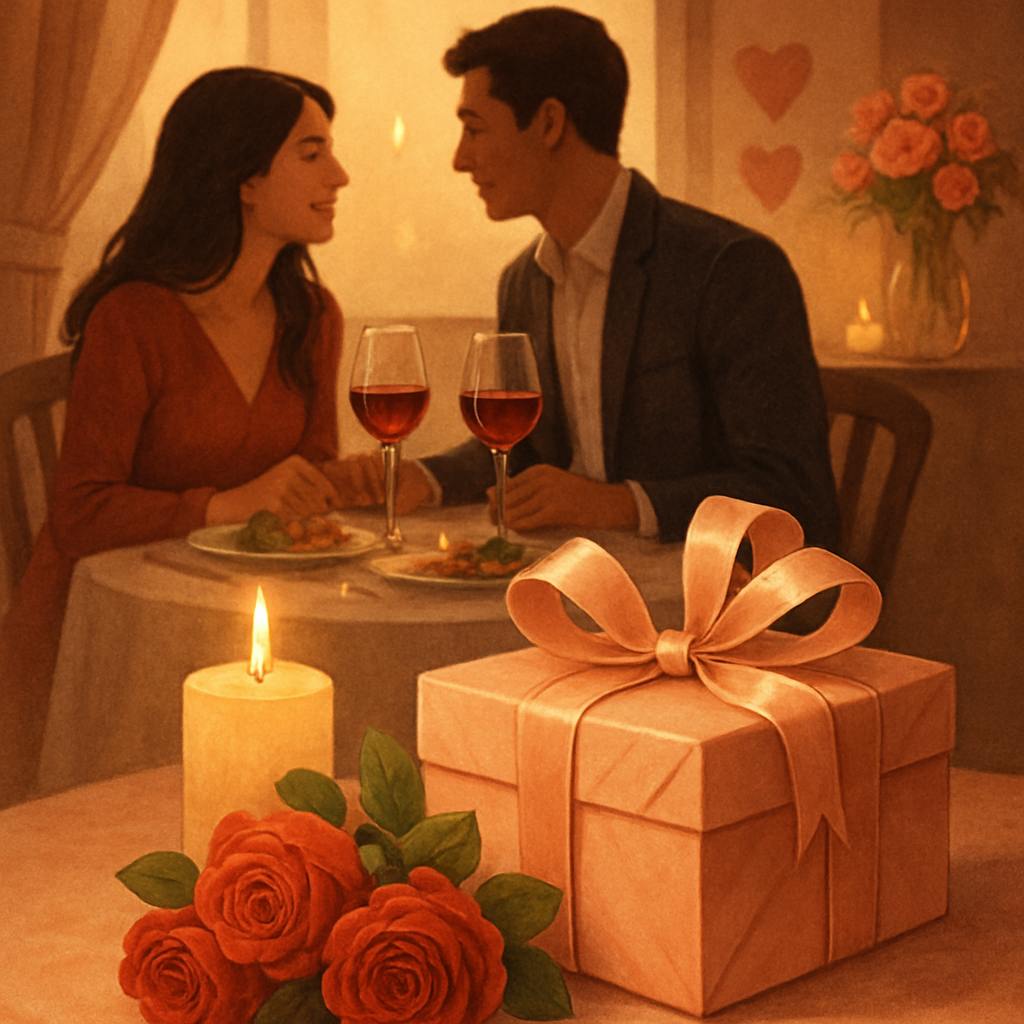 Beautiful illustration for good restaurants for valentine's day