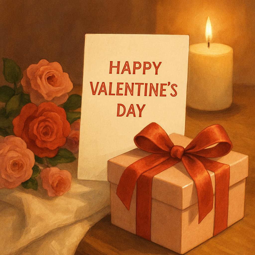 Beautiful illustration for happy valentine's day card