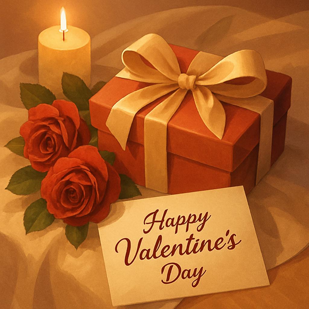 Beautiful illustration for happy valentine's day gif
