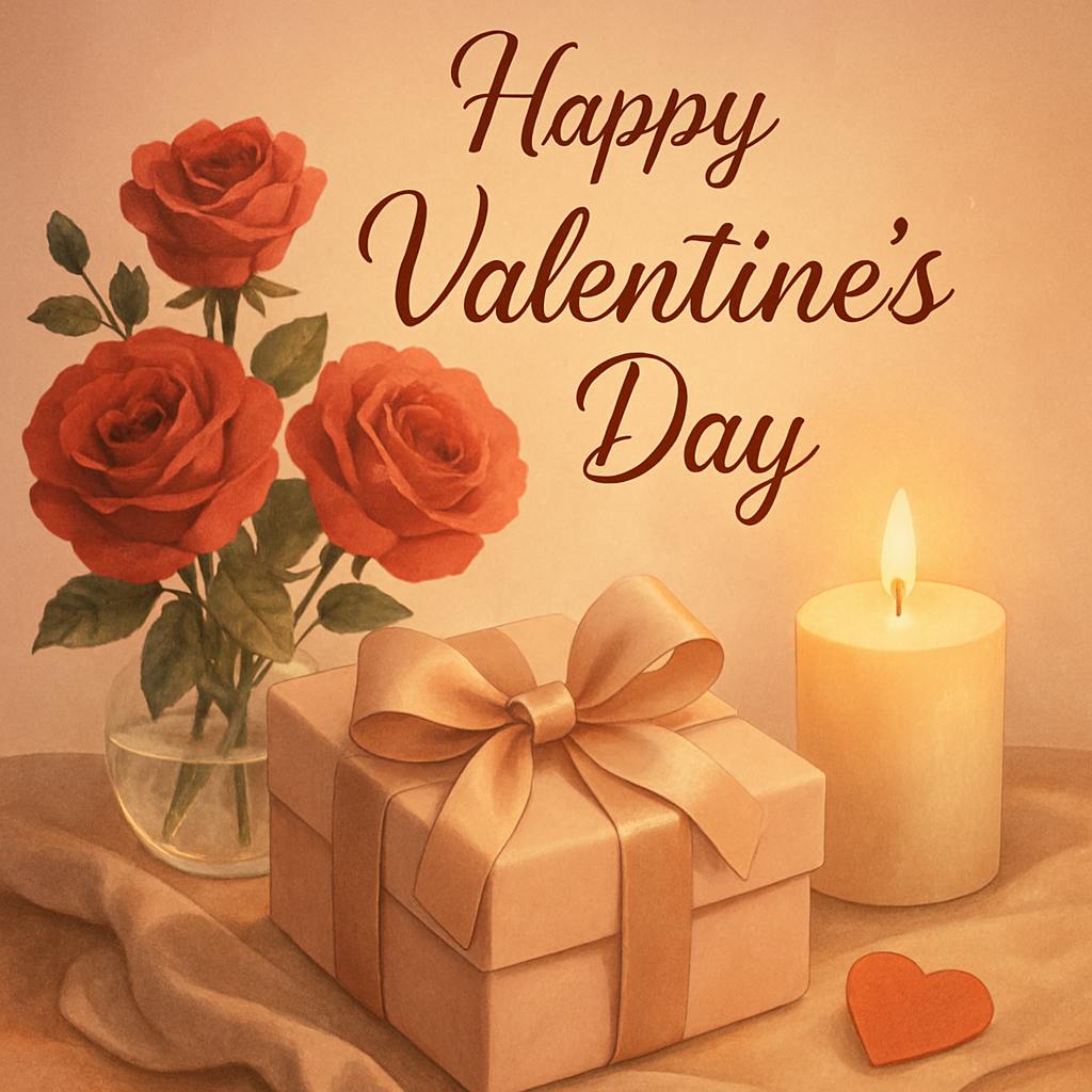 Beautiful illustration for happy valentine's day wallpaper