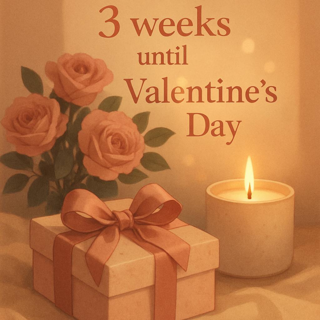 Beautiful illustration for how many weeks till valentine's day