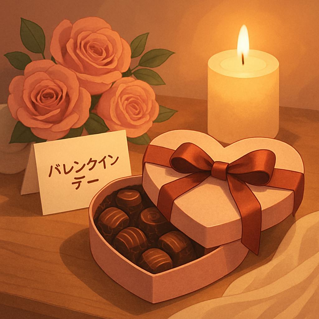 Beautiful illustration for japanese valentine's day