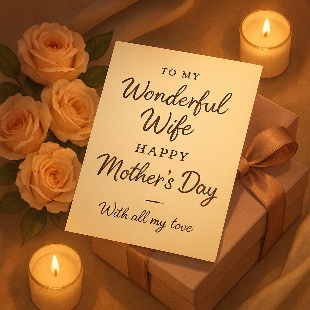 Beautiful illustration for mothers day quotes from husband to wife