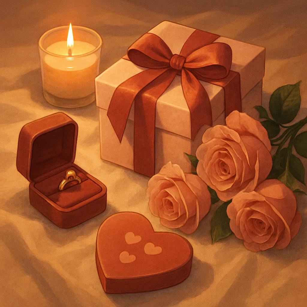 Beautiful illustration for small gifts for valentine's day