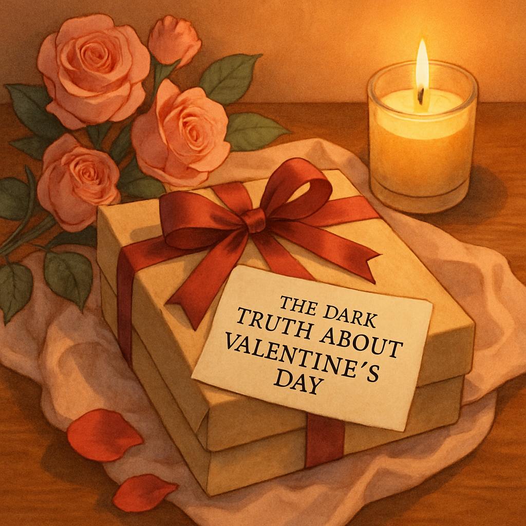 Beautiful illustration for the dark truth about valentine's day