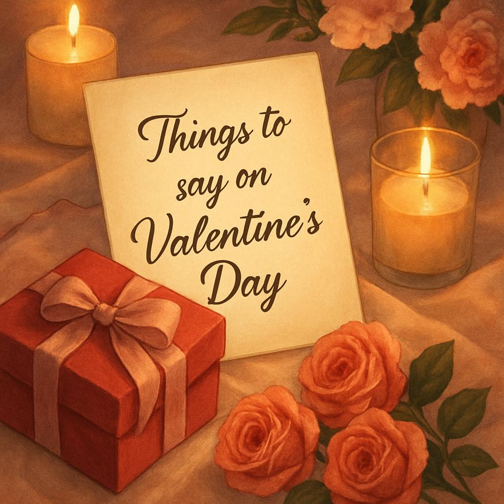 Beautiful illustration for things to say on valentine's day