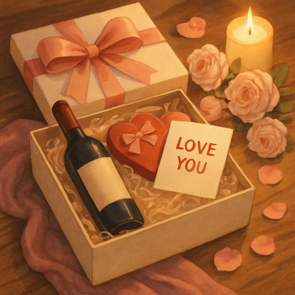 Beautiful illustration for valentine's day box ideas