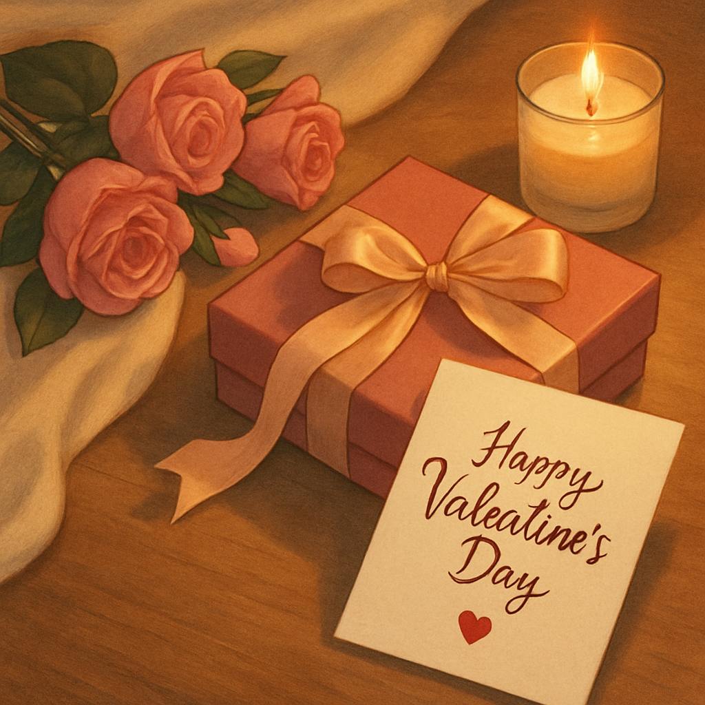 Beautiful illustration for valentine's day card template