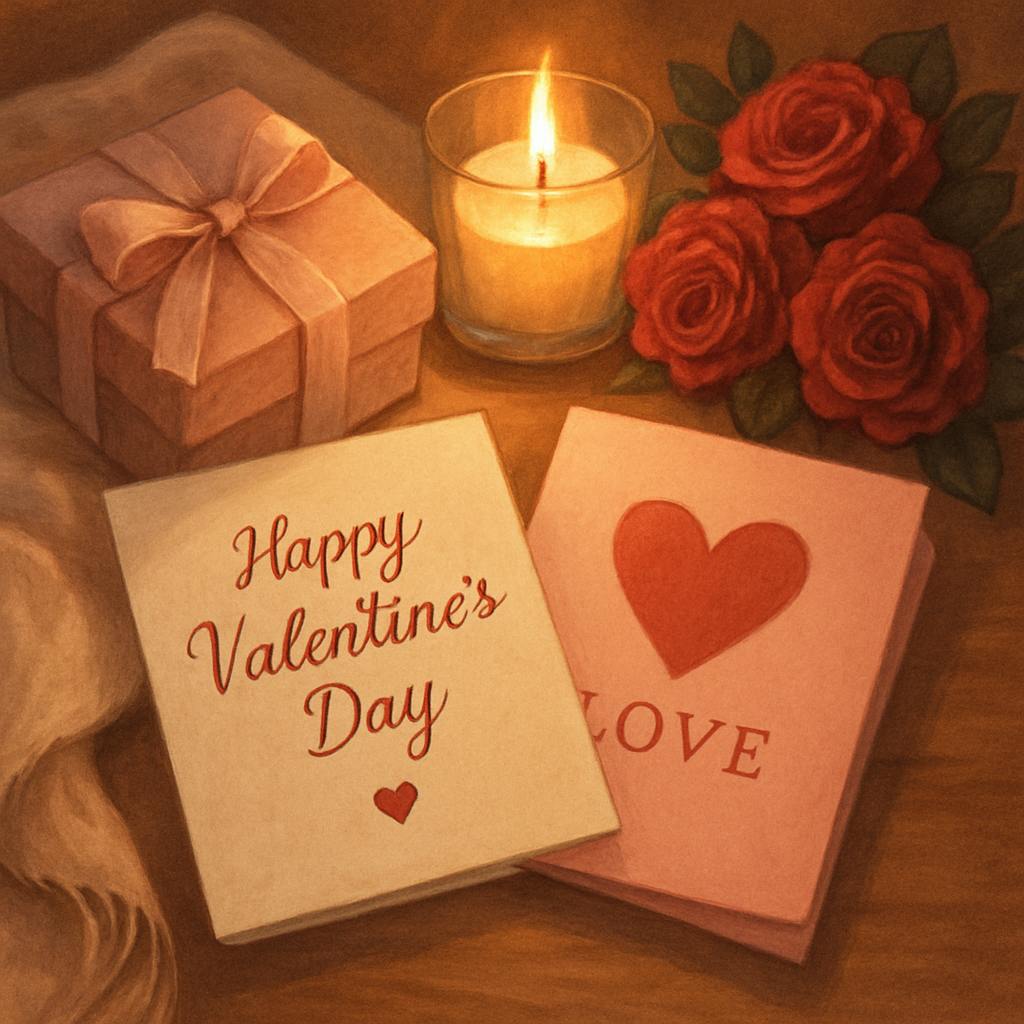 Beautiful illustration for valentine's day cards