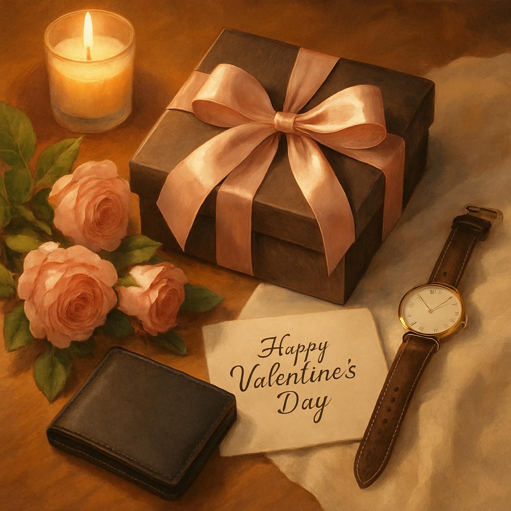 Beautiful illustration for valentine's day for him