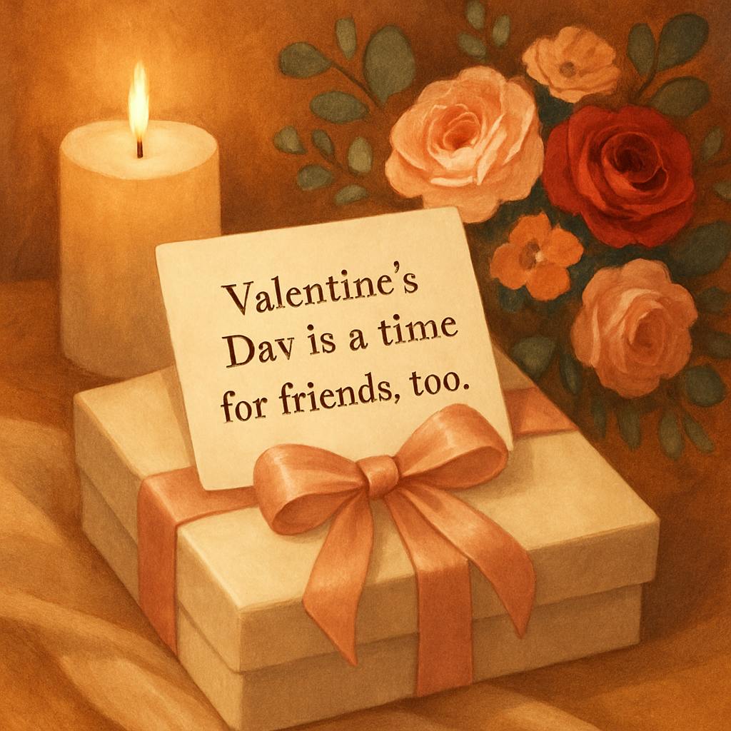 Beautiful illustration for valentine's day friendship quotes