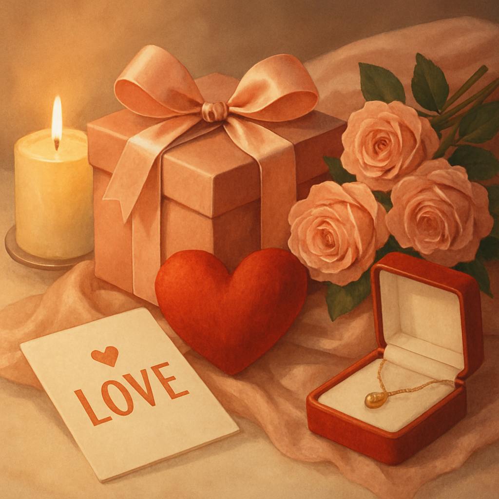 Beautiful illustration for valentine's day gifts for girlfriend