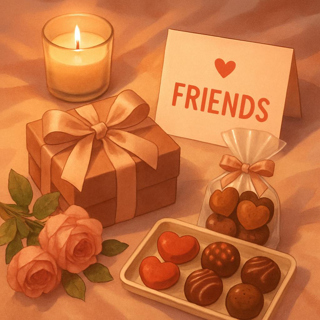 Beautiful illustration for valentine's day gifts for friends