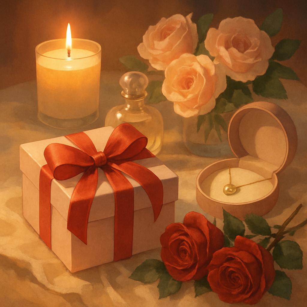 Beautiful illustration for valentine's day gifts for her