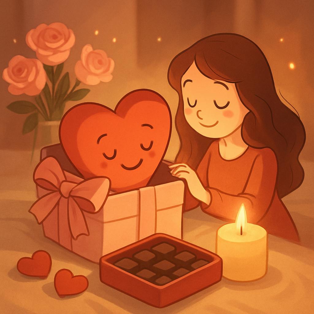 Beautiful illustration for valentine's day cartoon