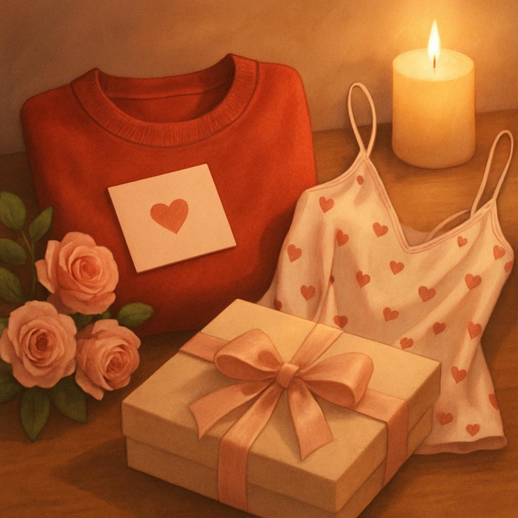 Beautiful illustration for valentine's day clothes