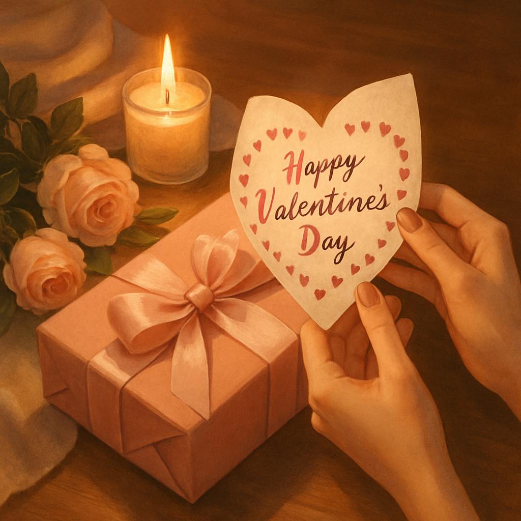 Beautiful illustration for valentine's day craft