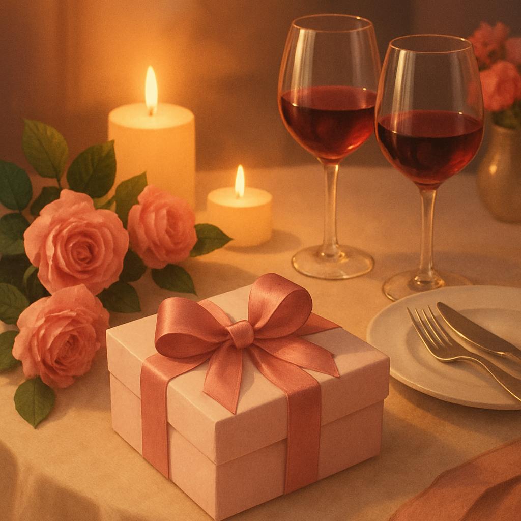 Beautiful illustration for valentine's day dinner ideas