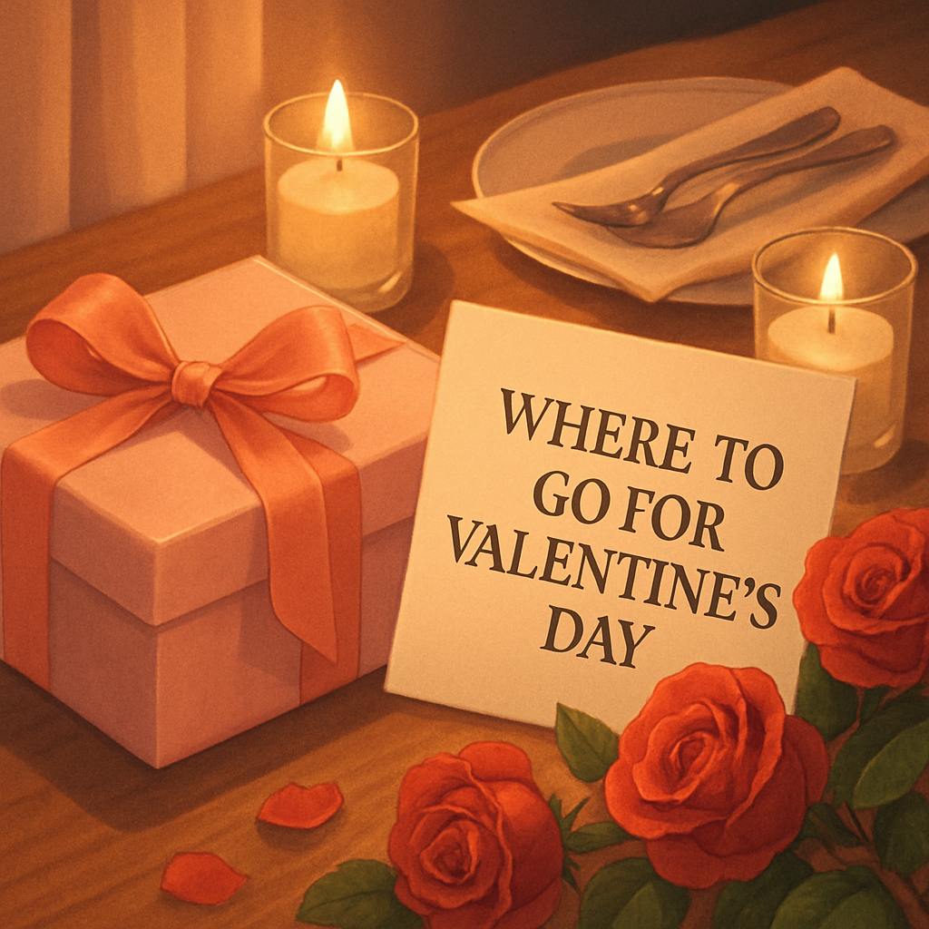 Beautiful illustration for where to go for valentine's day