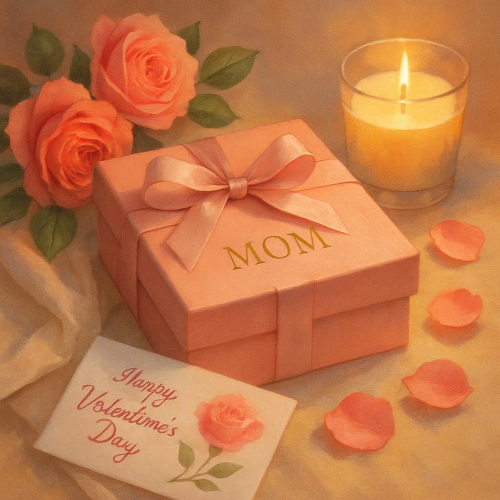 Beautiful illustration for valentine's day gifts for mom