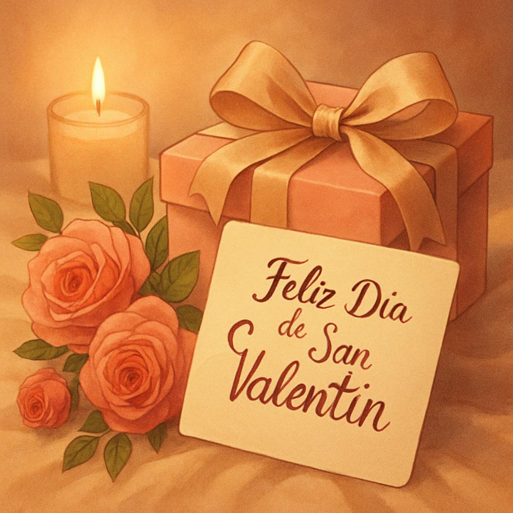 Beautiful illustration for valentine's day in spanish