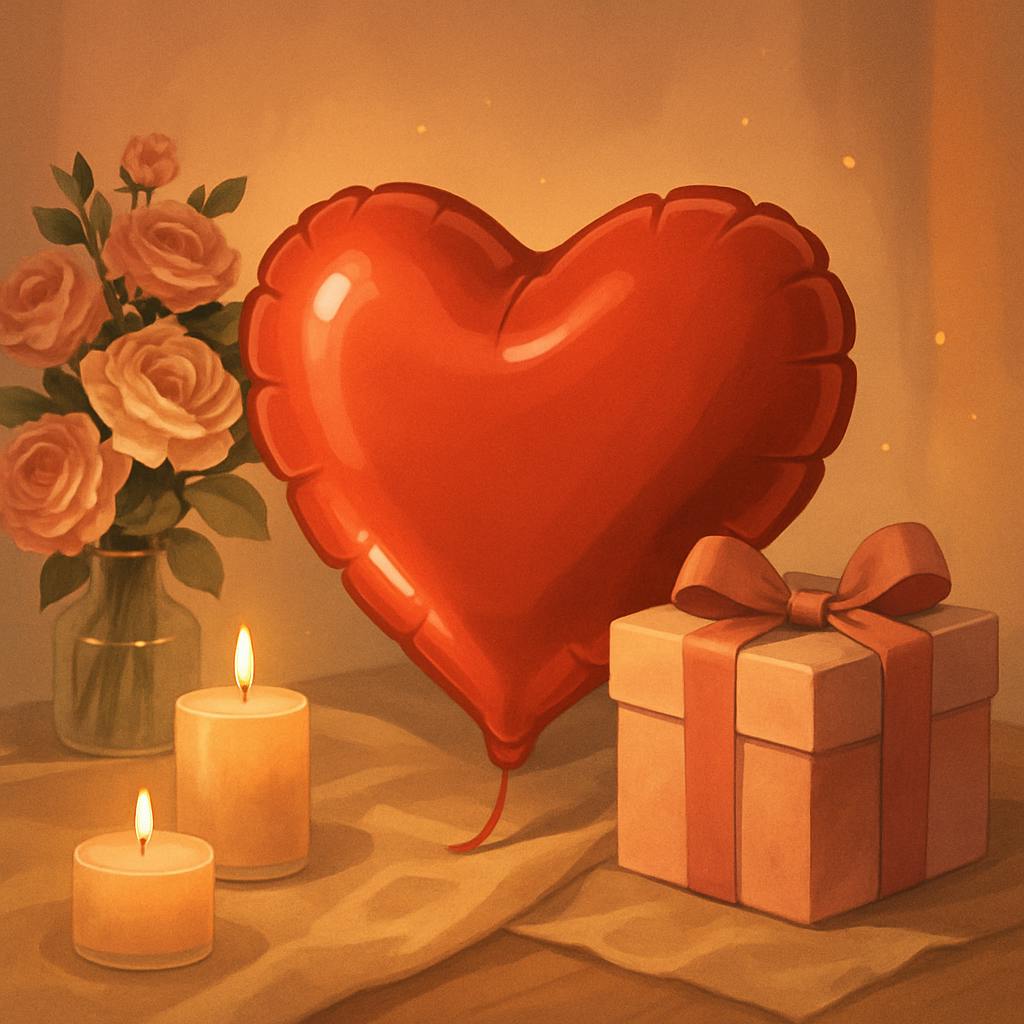 Beautiful illustration for valentine's day inflatable
