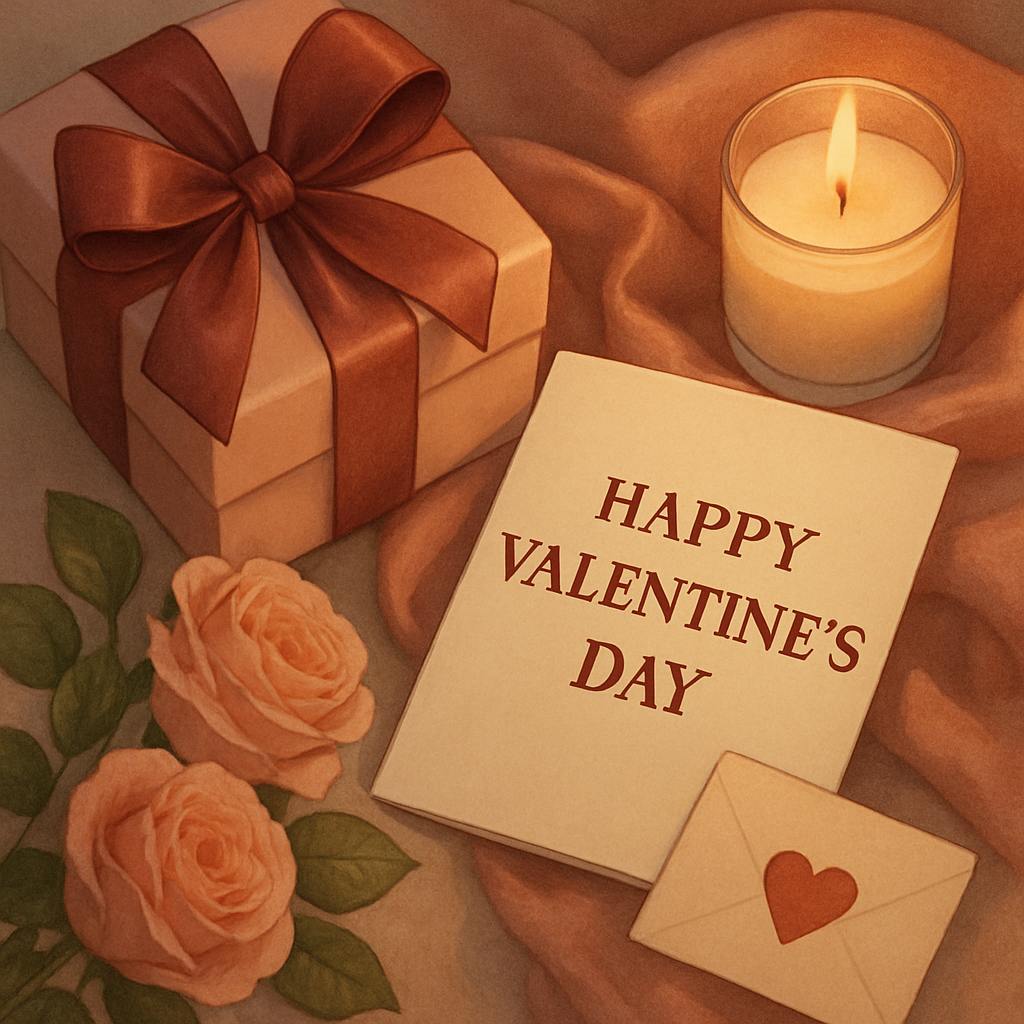 Beautiful illustration for valentine's day messages
