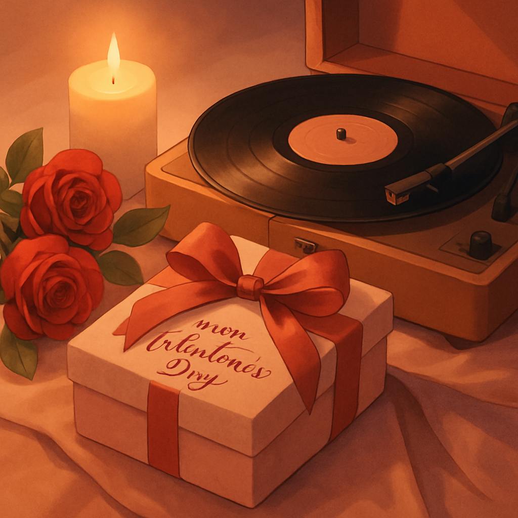 Beautiful illustration for valentine's day music