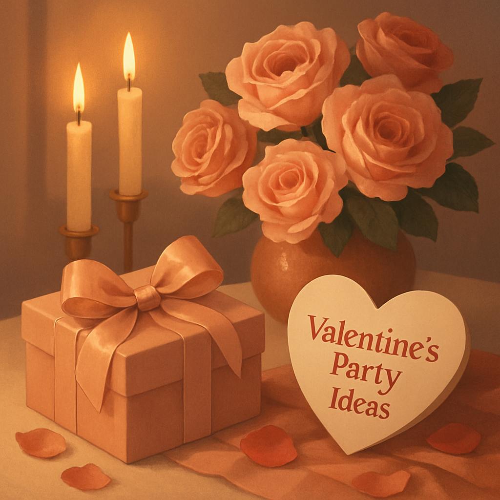 Beautiful illustration for valentine's day party ideas