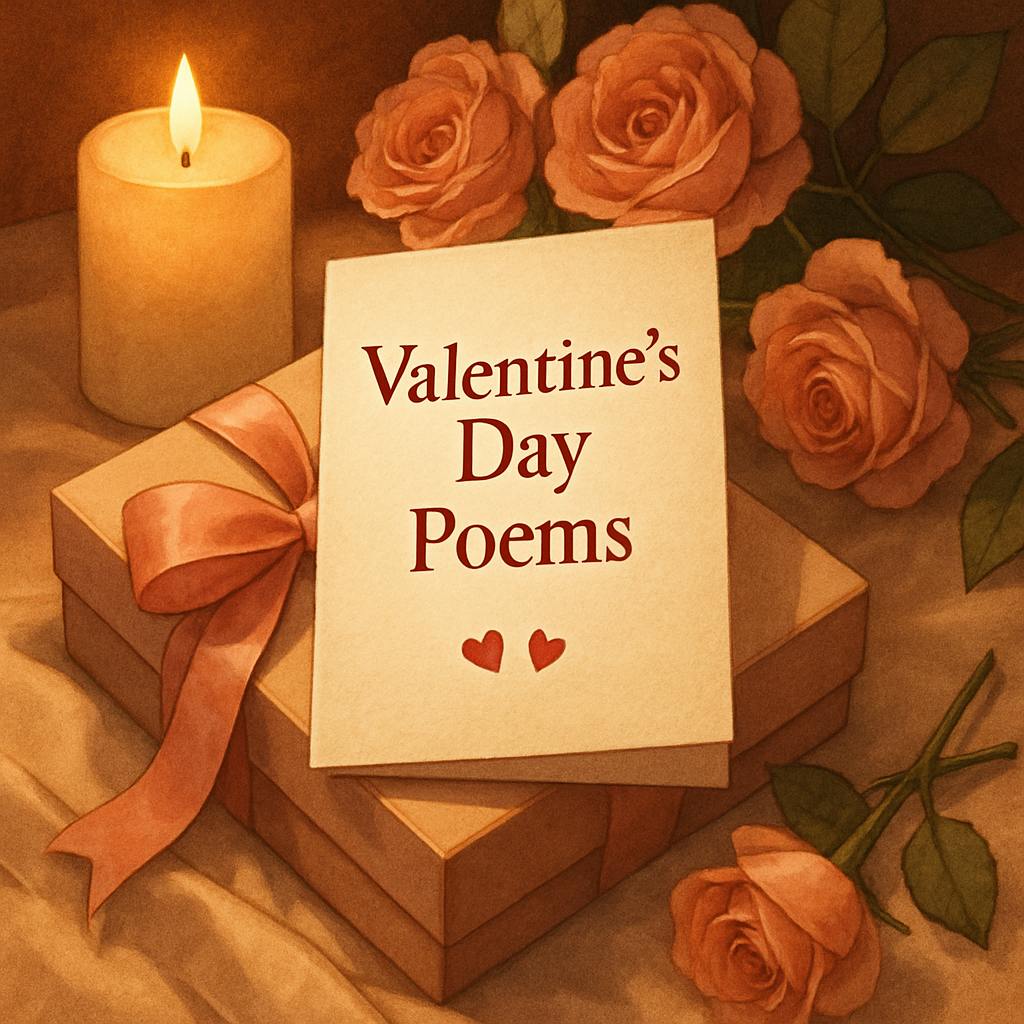 Beautiful illustration for valentine's day poems
