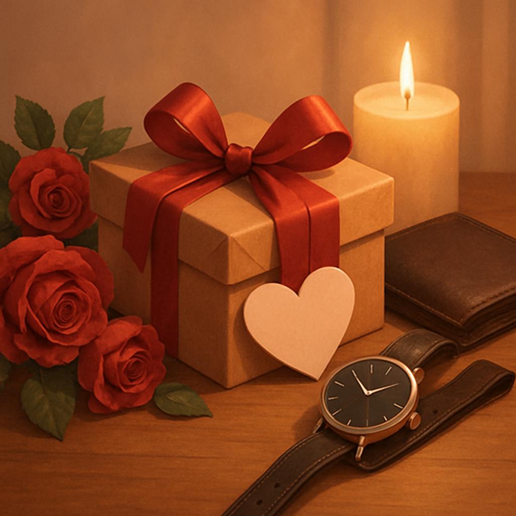 Beautiful illustration for valentine's day presents for him