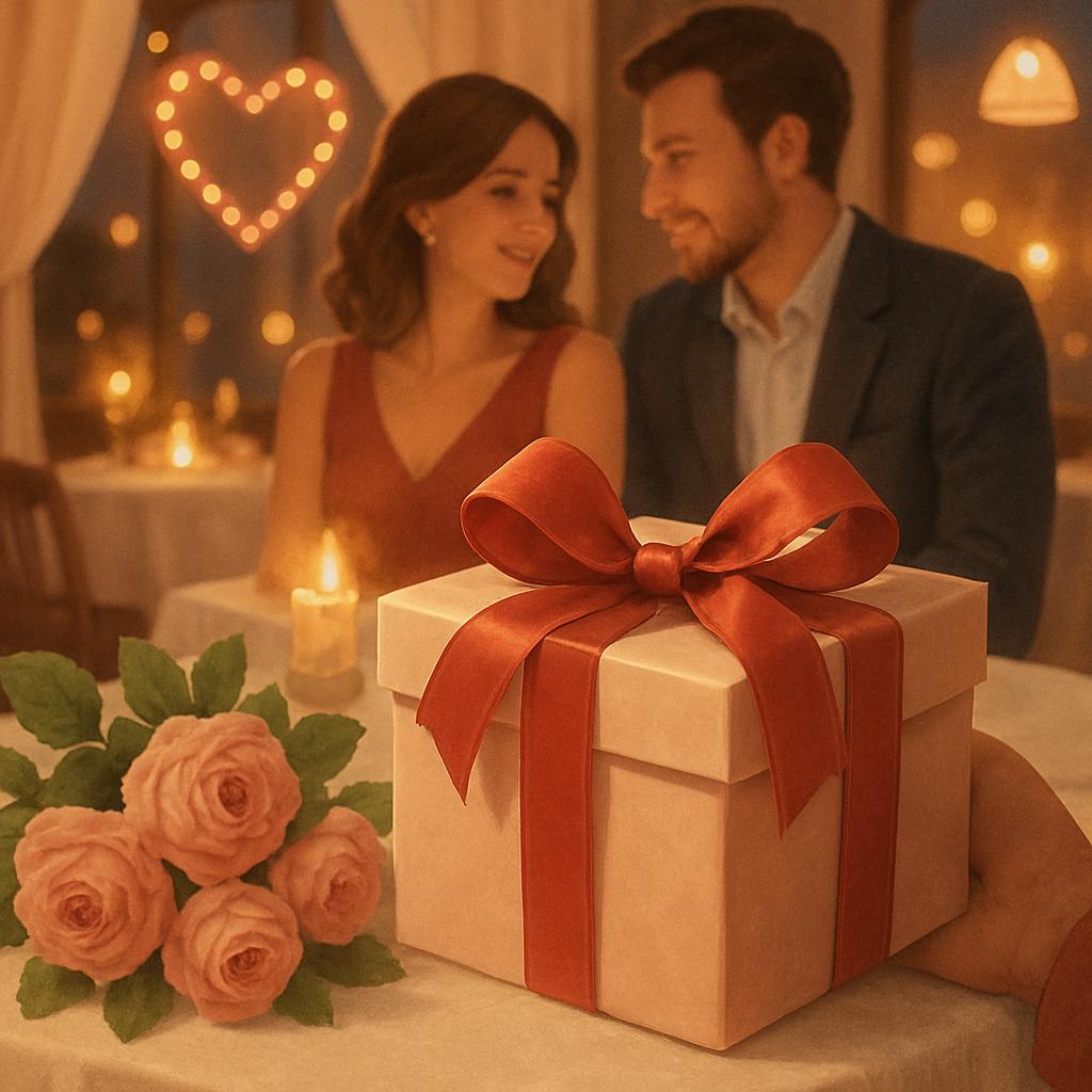 Beautiful illustration for valentine's day restaurants