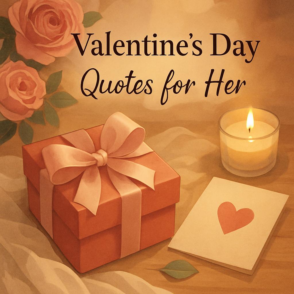 Beautiful illustration for valentine's day quotes for her