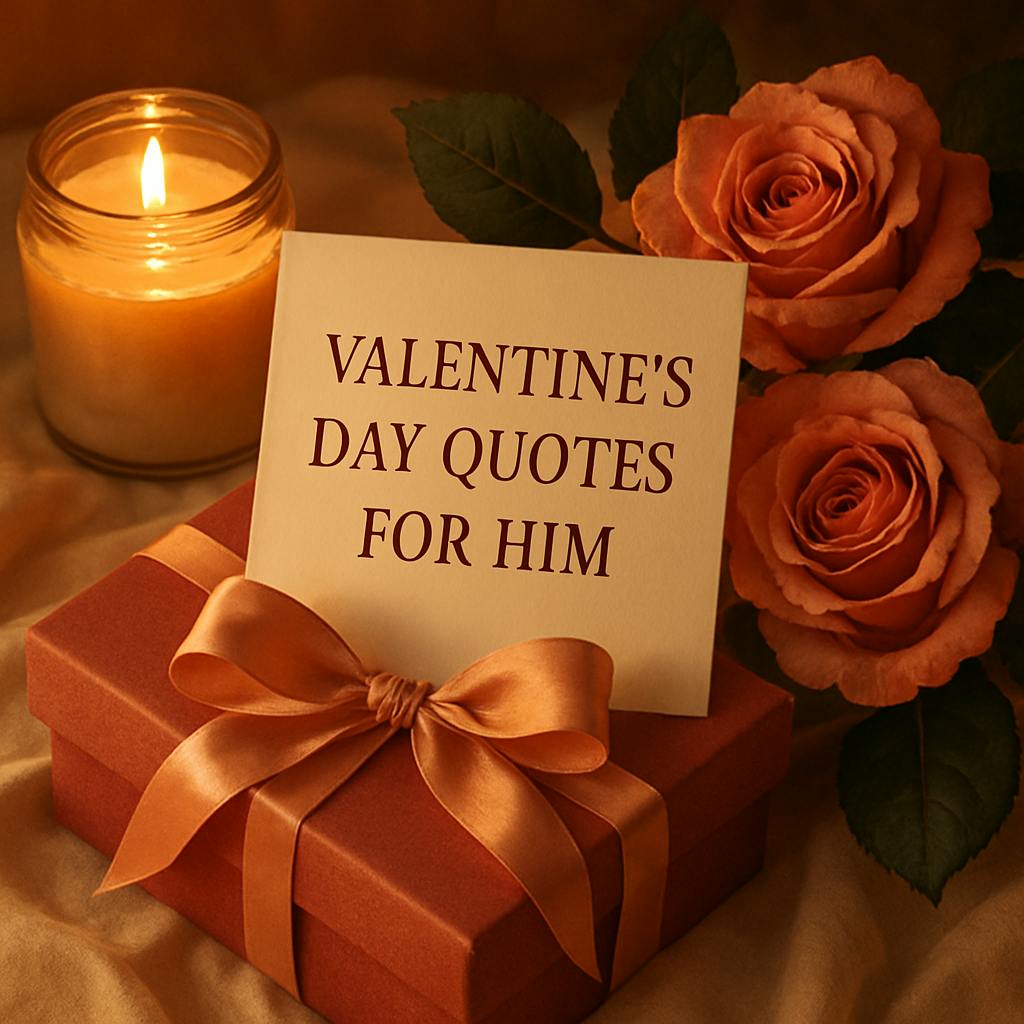 Beautiful illustration for valentine's day quotes for him