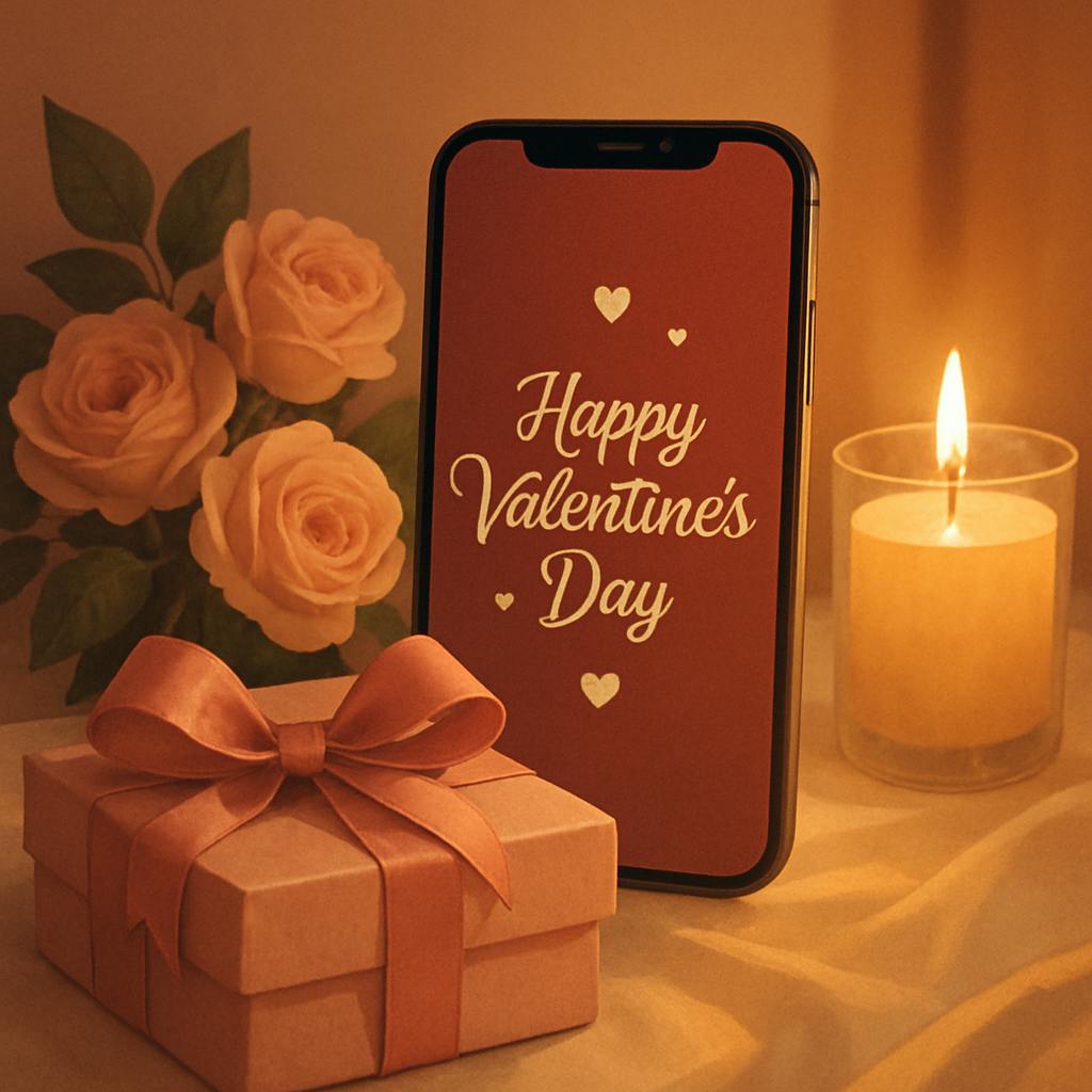 Beautiful illustration for valentine's day screensaver