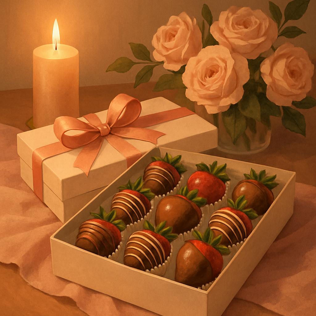 Beautiful illustration for valentine's day strawberries