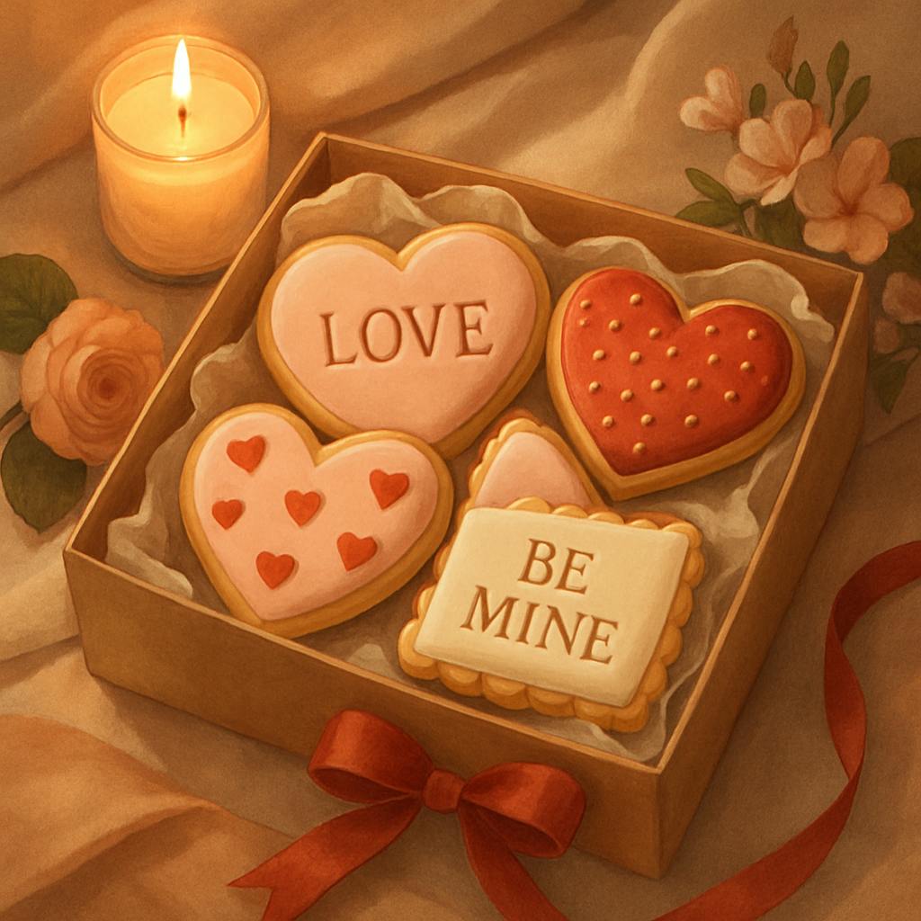 Beautiful illustration for valentine's day sugar cookies