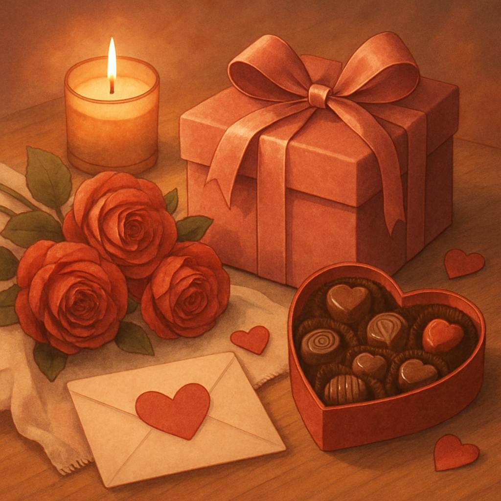Beautiful illustration for valentine's day symbols