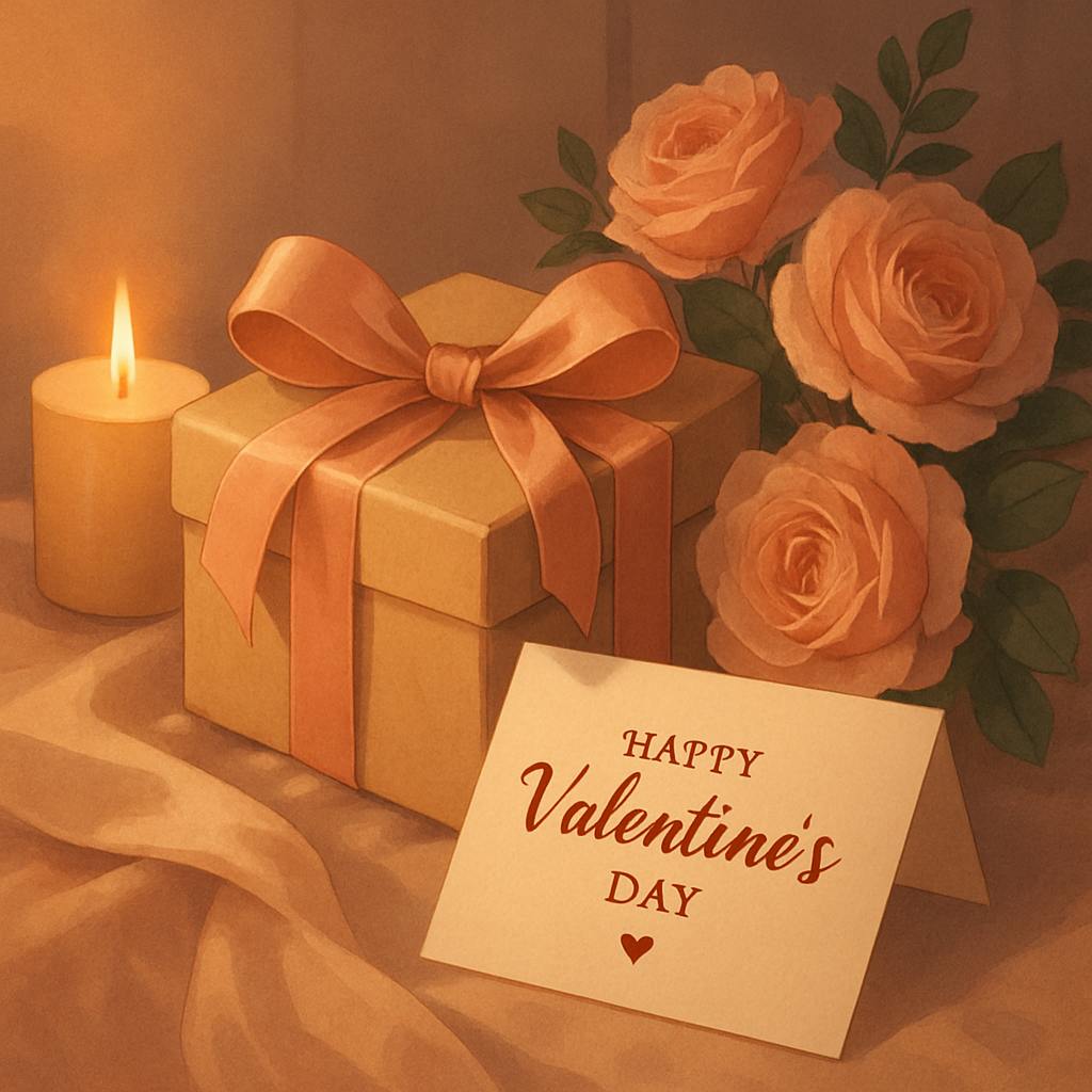 Beautiful illustration for valentine's day wishes