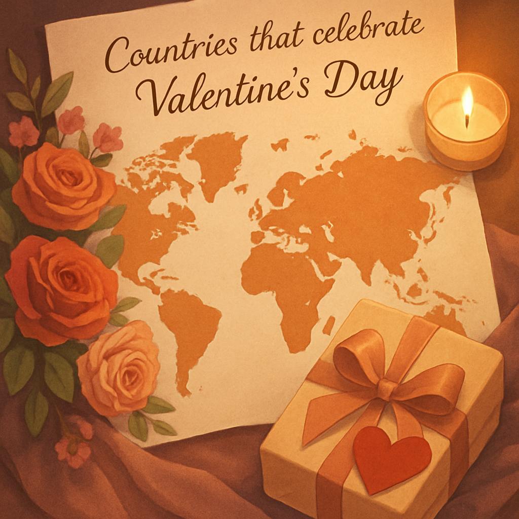 Beautiful illustration for what countries celebrate valentine's day